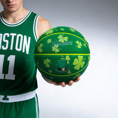 Kuangmi St Patricks Day Shamrock Basketball Gift Size 7 (29.5") for Indoor Outdoor Play