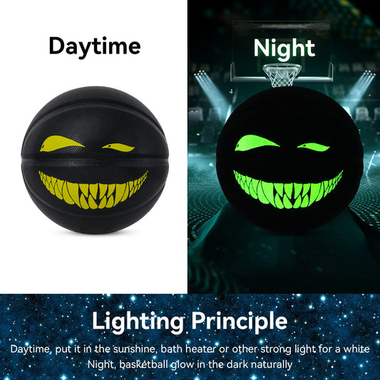 Kuangmi Devil Smiley Luminous Basketball Size 7