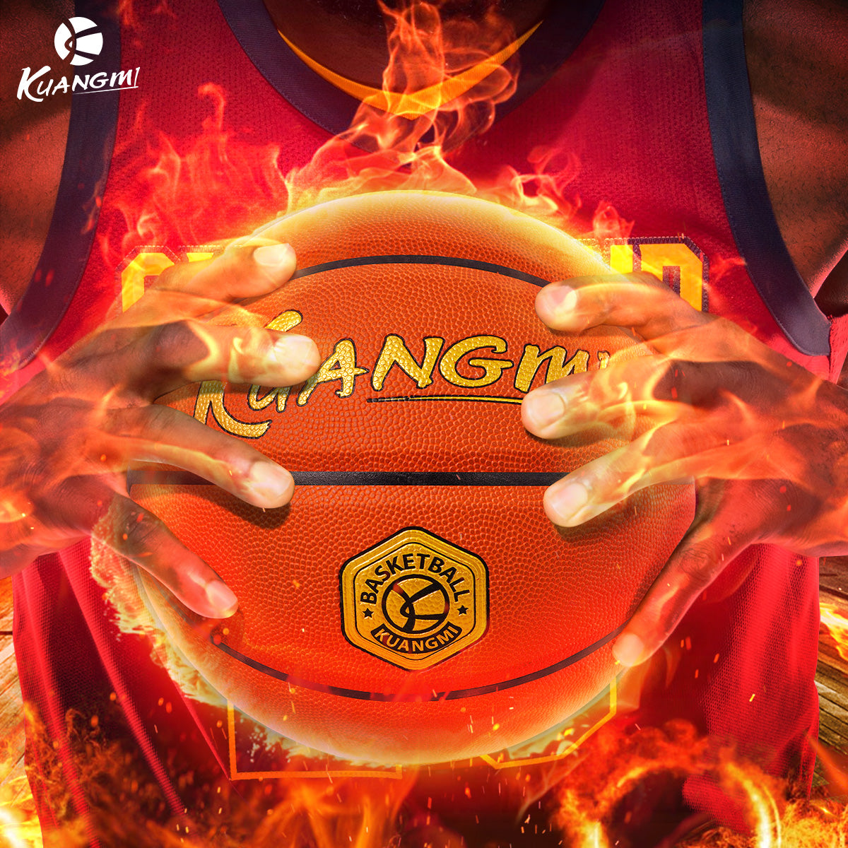 Kuangmi Batalha Energia Basquetebol Profissional - Tamanho 7 (29.5"), Excelência em Campo Interior