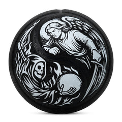Kuangmi Angel & Demon Basketball Size 7（29.5“）, Durable PU Ball for Kids Youth Adults, Indoor Outdoor Training Game