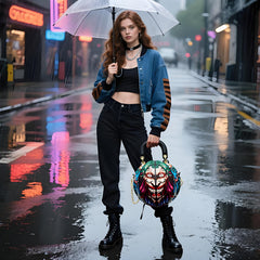 "Vibrant Joker Art" Size-7 Basketball Bag & Handbag