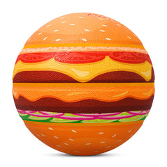 Balón de baloncesto Kuangmi Hamburger, talla 7 (29,5"), piel sintética higroscópica