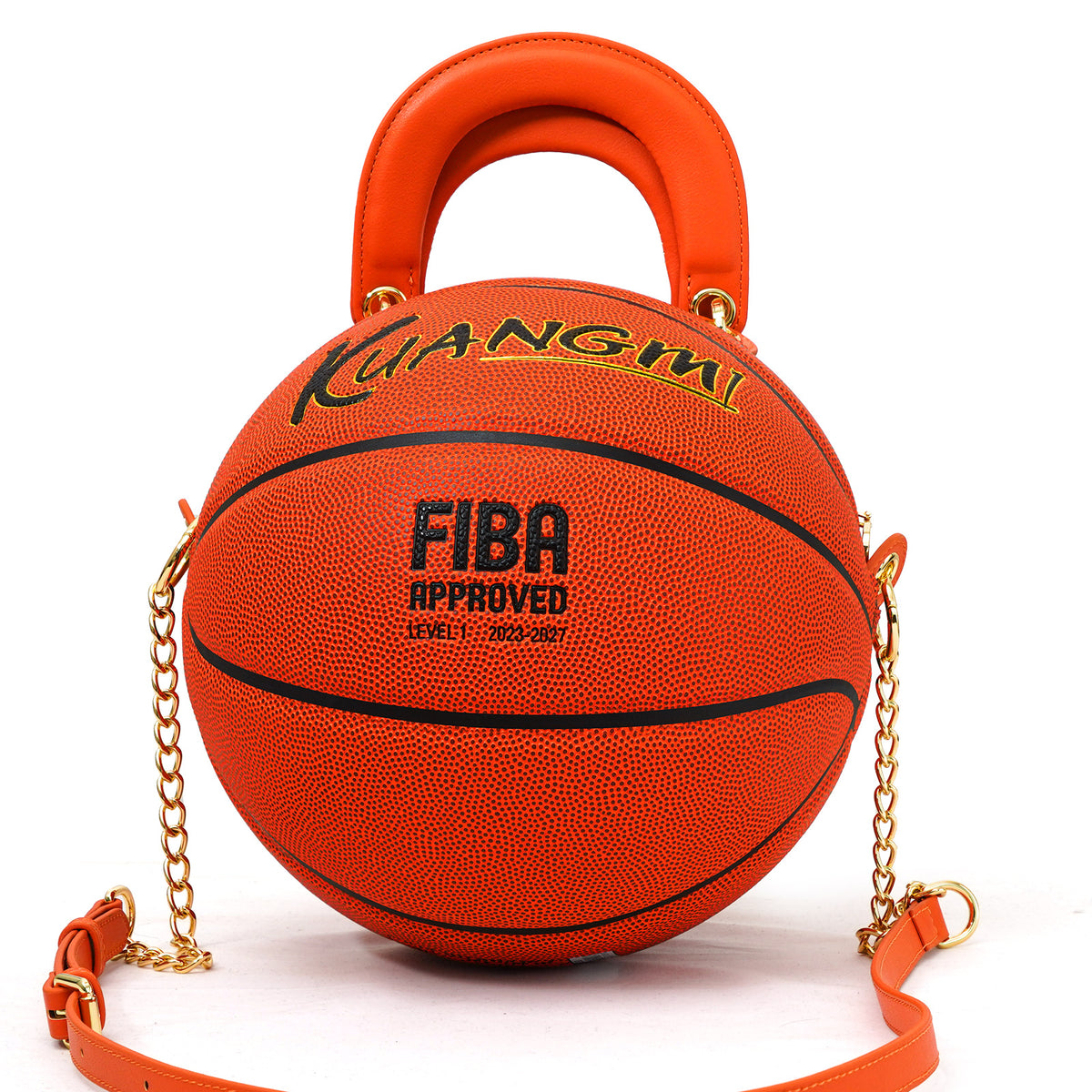 Bolso bandolera de baloncesto Kuangmi PU estilo chino de porcelana azul y blanca, número 7, con correa ajustable
