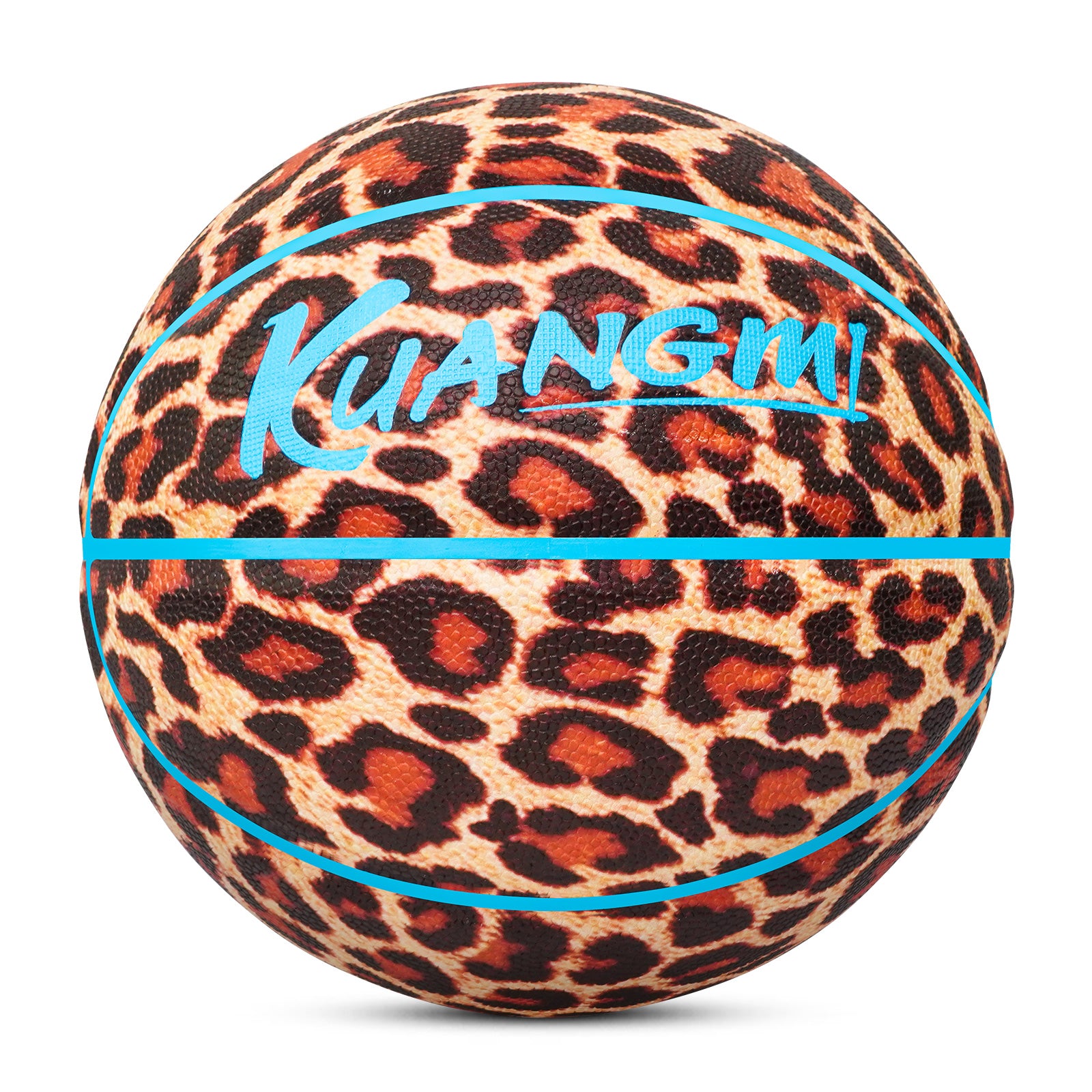 Kuangmi Leopard Print Basketball - Hygroscopic PU Ball (Size 7:29.5") Stylish Animal Pattern Ball