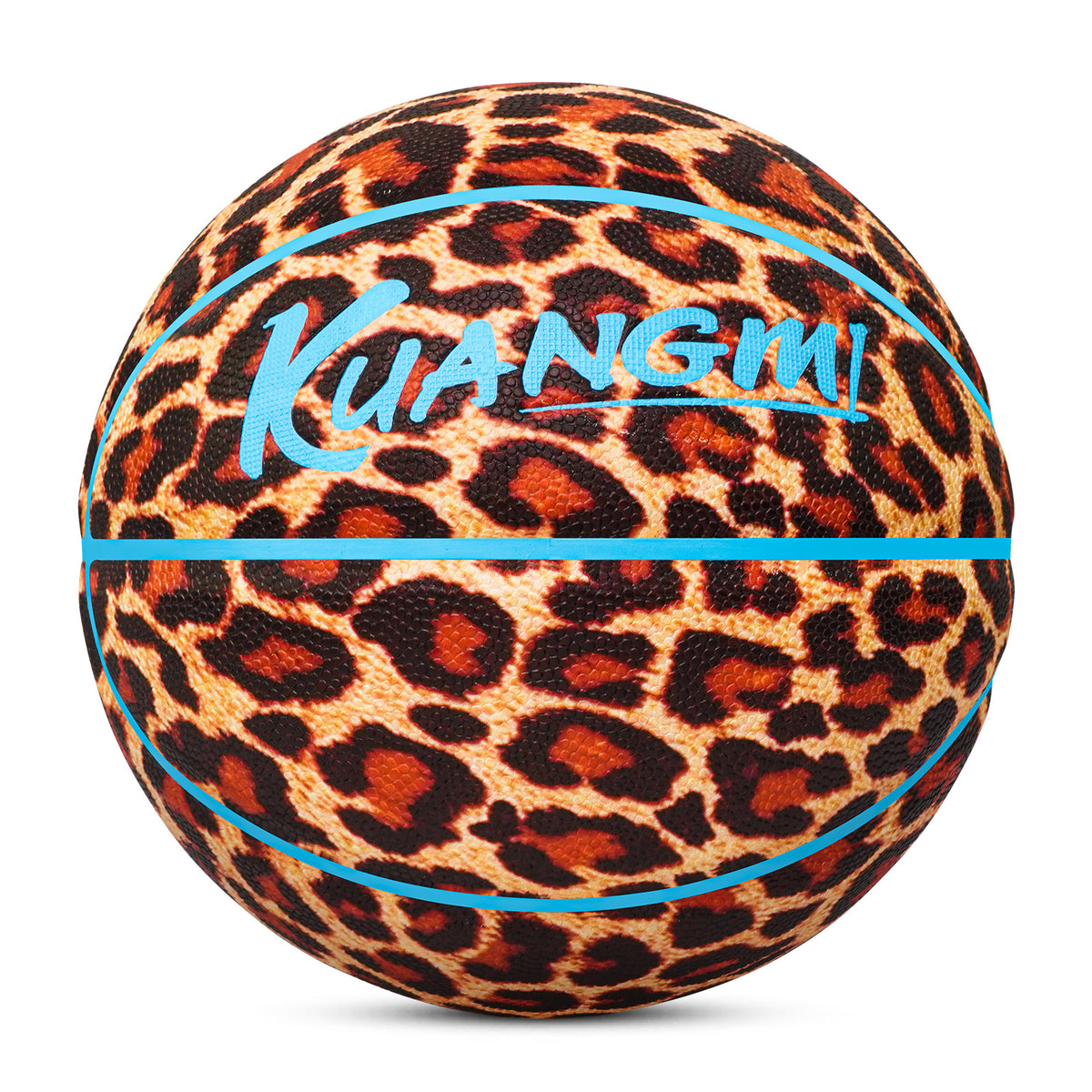 Kuangmi Leopard Print Basketball - Hygroscopic PU Ball (Size 7:29.5") Stylish Animal Pattern Ball
