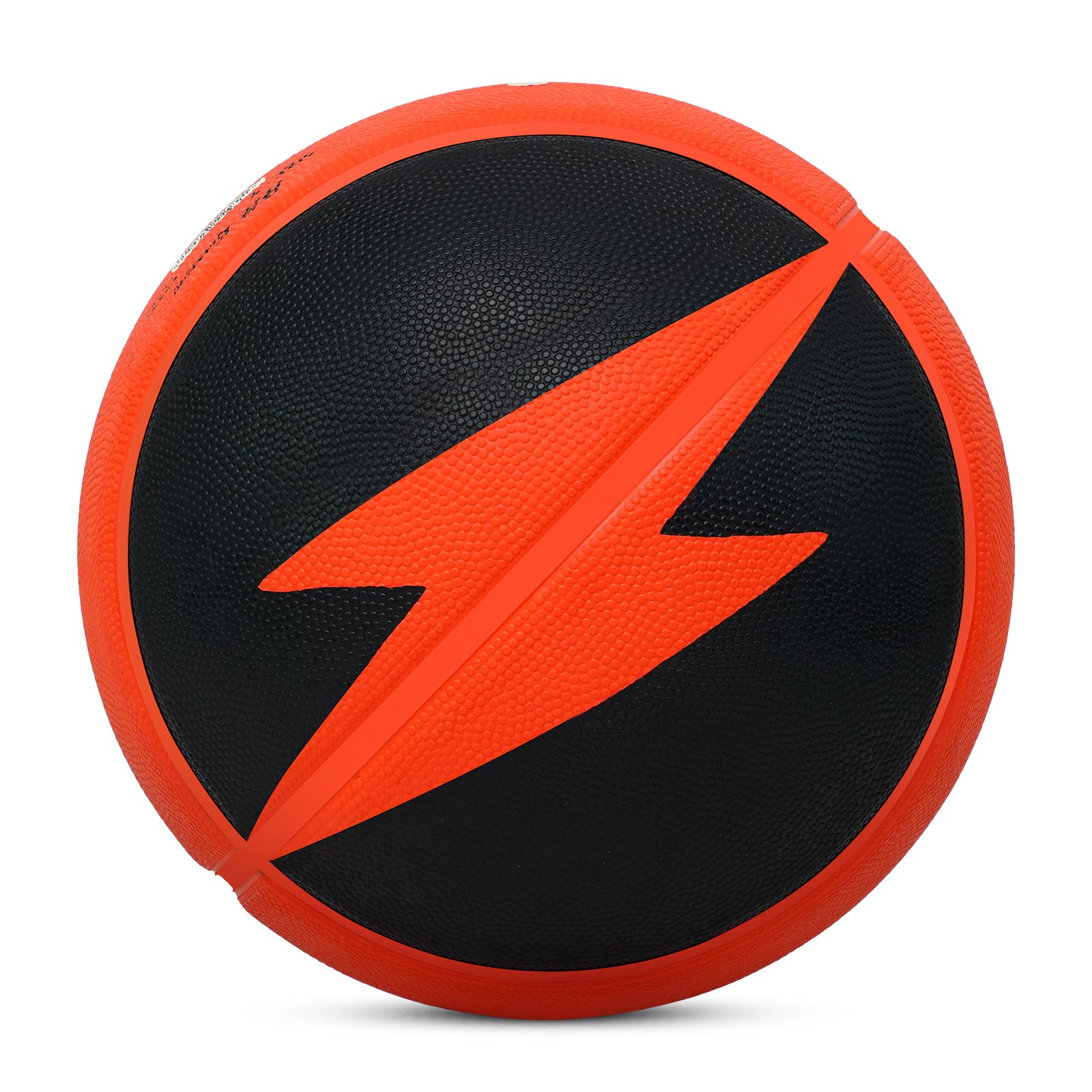 Kuangmi Lightning Rubber Basketball, Black & Red, Size 7 (29.5")