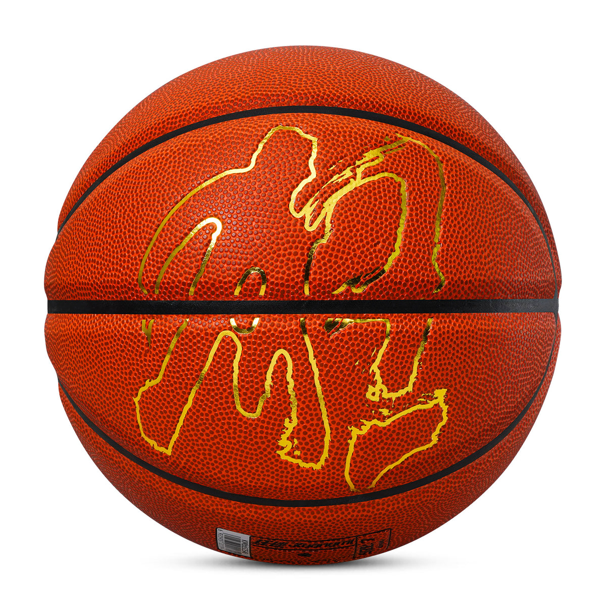 Kuangmi Indoor Official Game Basketball, Size 7 (29.5"), Orange PU with Gold Foil Design