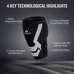 Kuangmi Energy Calf Support - Compression Sleeve for Sports & Activities (Sizes M/L/XL)