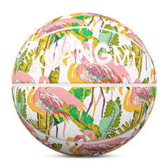 Kuangmi Flamingo Tropical Print Basketball Gift Size 7 6 5 4 Hygroscopic PU (Pre-Order)