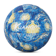 Kuangmi Voleibol Noite Estrelada de Van Gogh, Tamanho 5, Material PU - Para Treino de Homens e Mulheres, Uso em Campo Macio e Duro