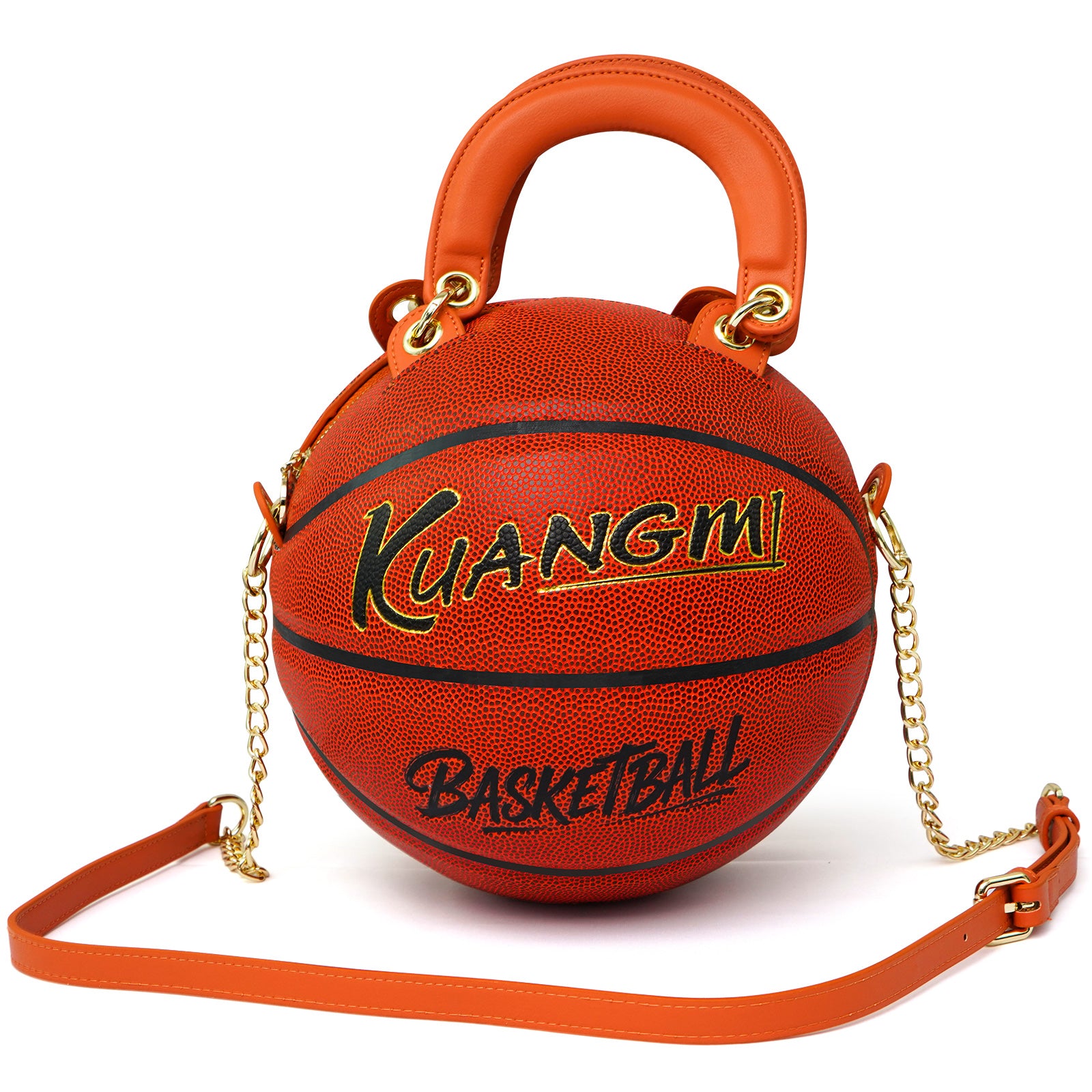 Kuangmi Classic Brown Basketball Purse & Handbag - Size 7