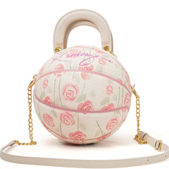 Bolso y cartera de baloncesto Kuangmi "Pink Rose Pattern" talla 6 
