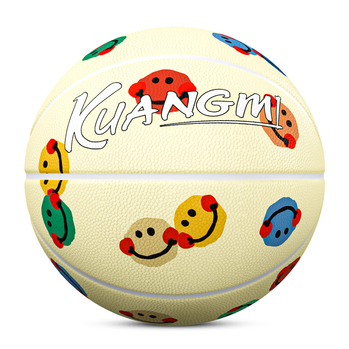Kuangmi Smiley Face Basketball Gift Size 7 6 5 4 Hygroscopic PU (Pre-Order)