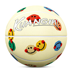 Kuangmi Smiley Face Basketball Gift Size 7 6 5 4 Hygroscopic PU (Pre-Order)