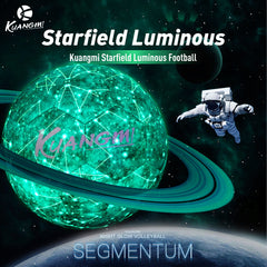 Kuangmi Starfield Luminous Size 5 Football - Premium Luminous PU Material for Nighttime Training and Game Play