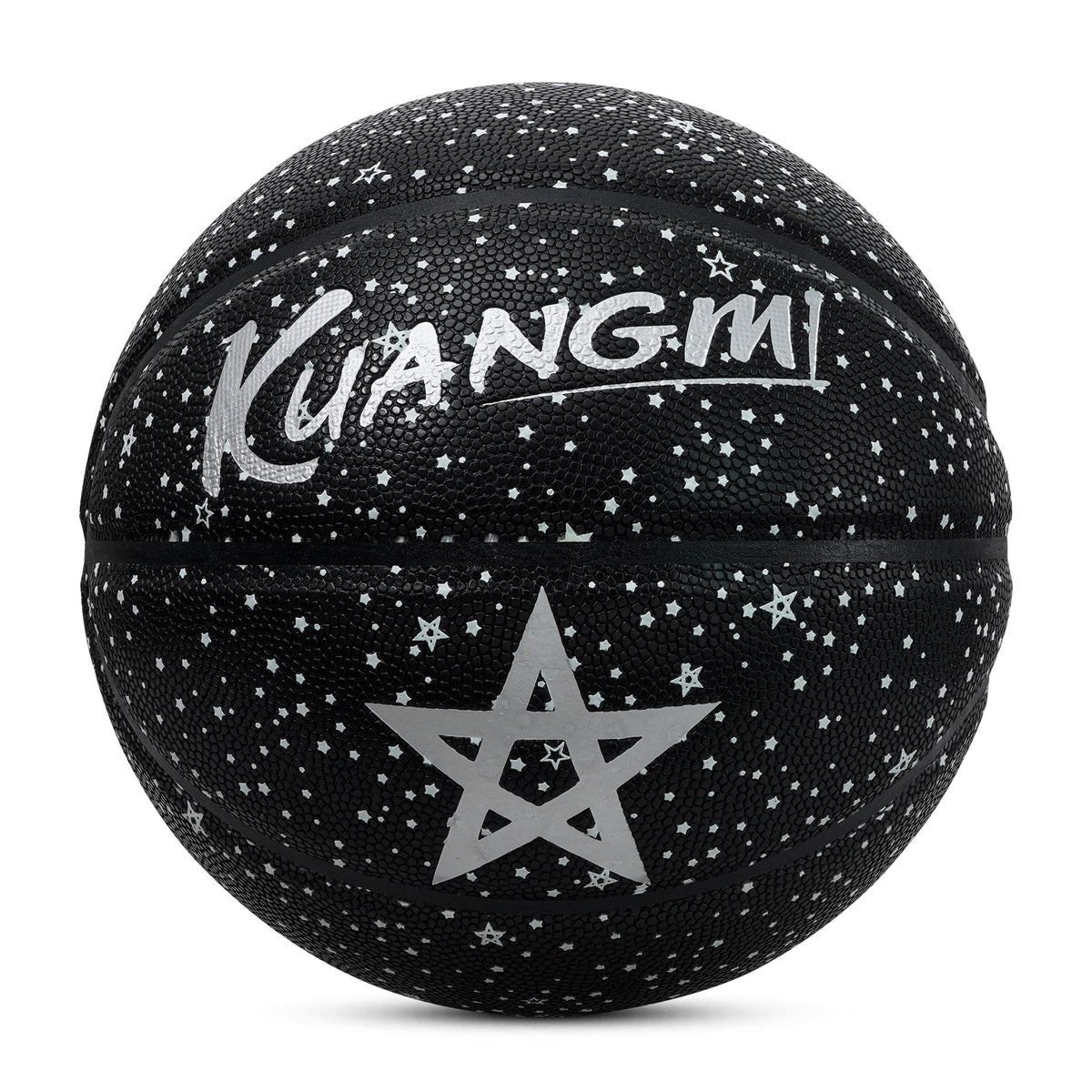 Kuangmi Glow-in-the-Dark Starry Sky Basketball Gift, Size 7 (29.5"), Hygroscopic PU for Indoor Outdoor Play