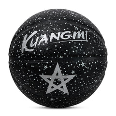 Kuangmi Glow-in-the-Dark Starry Sky Basketball Gift, Size 7 (29.5"), Hygroscopic PU for Indoor Outdoor Play