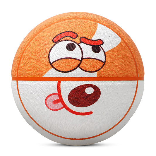 Kuangmi Corgi Pattern Basketball Size 7（29.5“）, Fun Design PU Ball for Kids Youth Adults, Indoor Outdoor Training Game