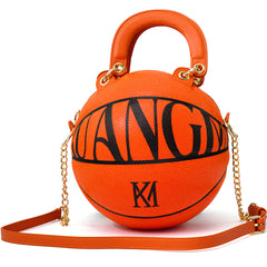 Kuangmi Minimalist Orange Basketball Purse & Handbag - Size 7