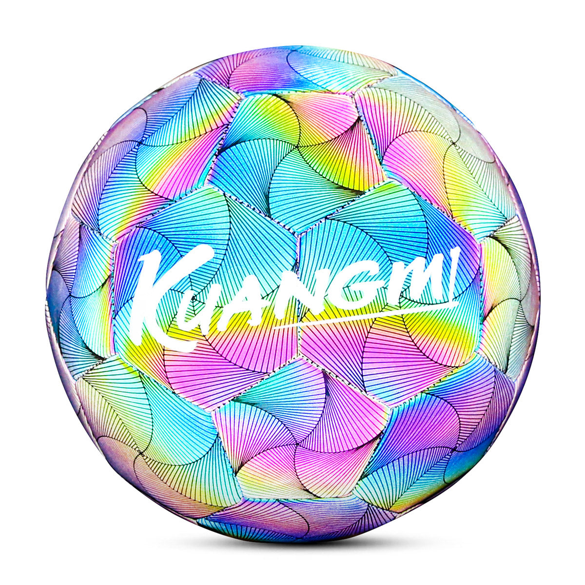 Kuangmi Reflective Size 5 Football - Featuring Reflective PU Material for Training and Game Use