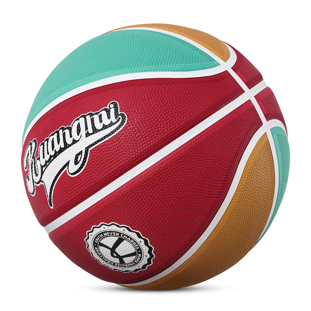 Kuangmi American Style Indoor/Outdoor Premium Rubber Basketball Vermilion (Color) Size 7 slope chart
