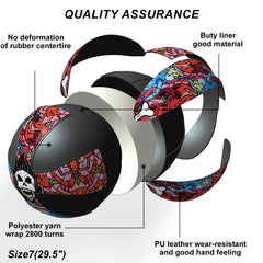 Kuangmi Skull Themed Basketball - Size 7 (29.5"), PU Material, Indoor/Outdoor, Patent-Shaped Inner Tire, Playable & Decorative