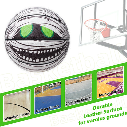 A demonstration picture of a suitable scene for a mummy-patterned basketball
