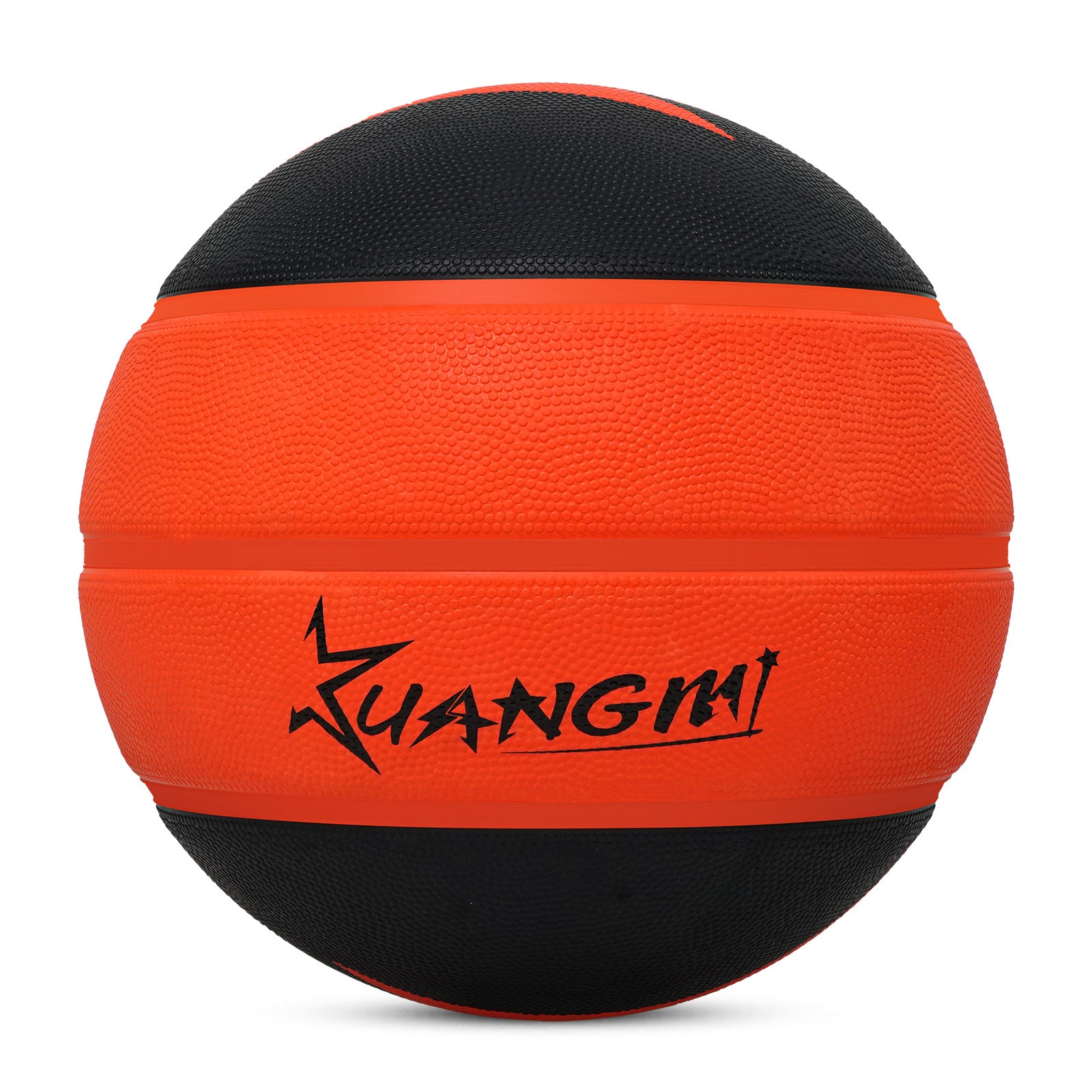 Kuangmi Lightning Rubber Basketball, Black & Red, Size 7 (29.5")