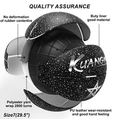 Kuangmi Glow-in-the-Dark Starry Sky Basketball Gift, Size 7 (29.5"), Hygroscopic PU for Indoor Outdoor Play