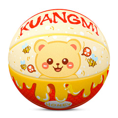 Kuangmi Honey Bear Kids Basketball Gift Size 7 6 5 4 Hygroscopic PU (Pre-Order)