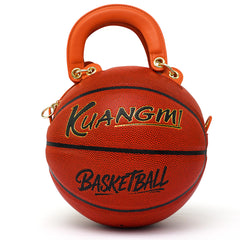 Kuangmi Classic Brown Basketball Purse & Handbag - Size 7
