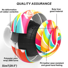 Kuangmi Lollipop Basketball Gift, Size 7 (29.5"), PU Leather for Indoor Outdoor Play