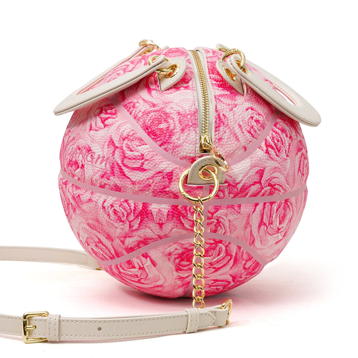 "Pink Rose Bloom" Size-6 Basketball Bag & Handbag