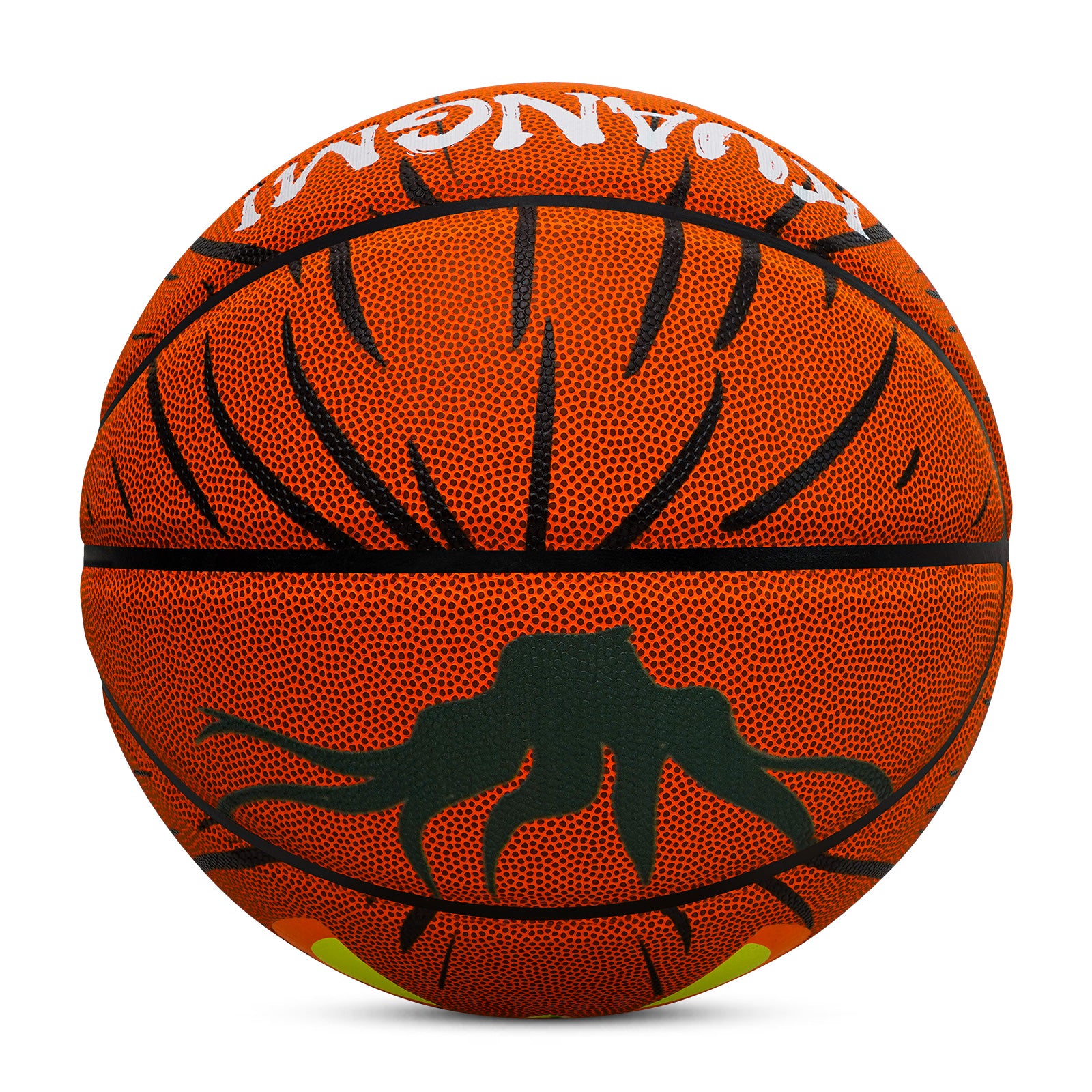 Halloween Glow - in - the - Dark Pumpkin Basketball - Size 7, Hygroscopic PU for Indoor & Outdoor