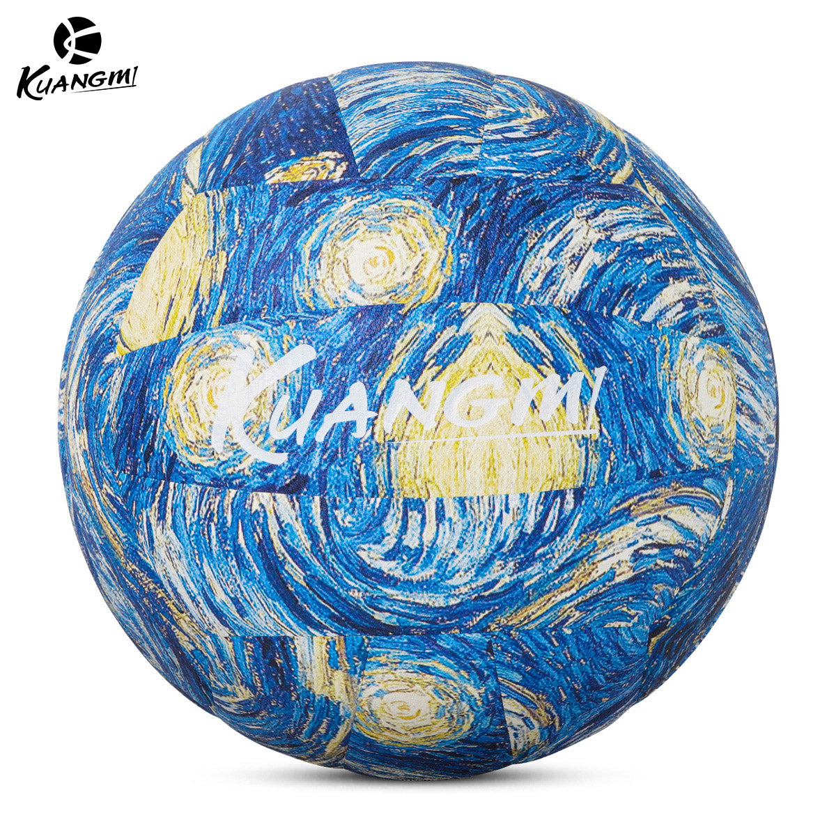 Kuangmi Van Gogh Starry Night Volleyball, Size 5, PU Material - For Men & Women Training, Soft & Hard Court Use