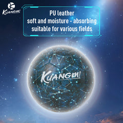 Kuangmi Starfield Luminous Size 5 Football - Premium Luminous PU Material for Nighttime Training and Game Play