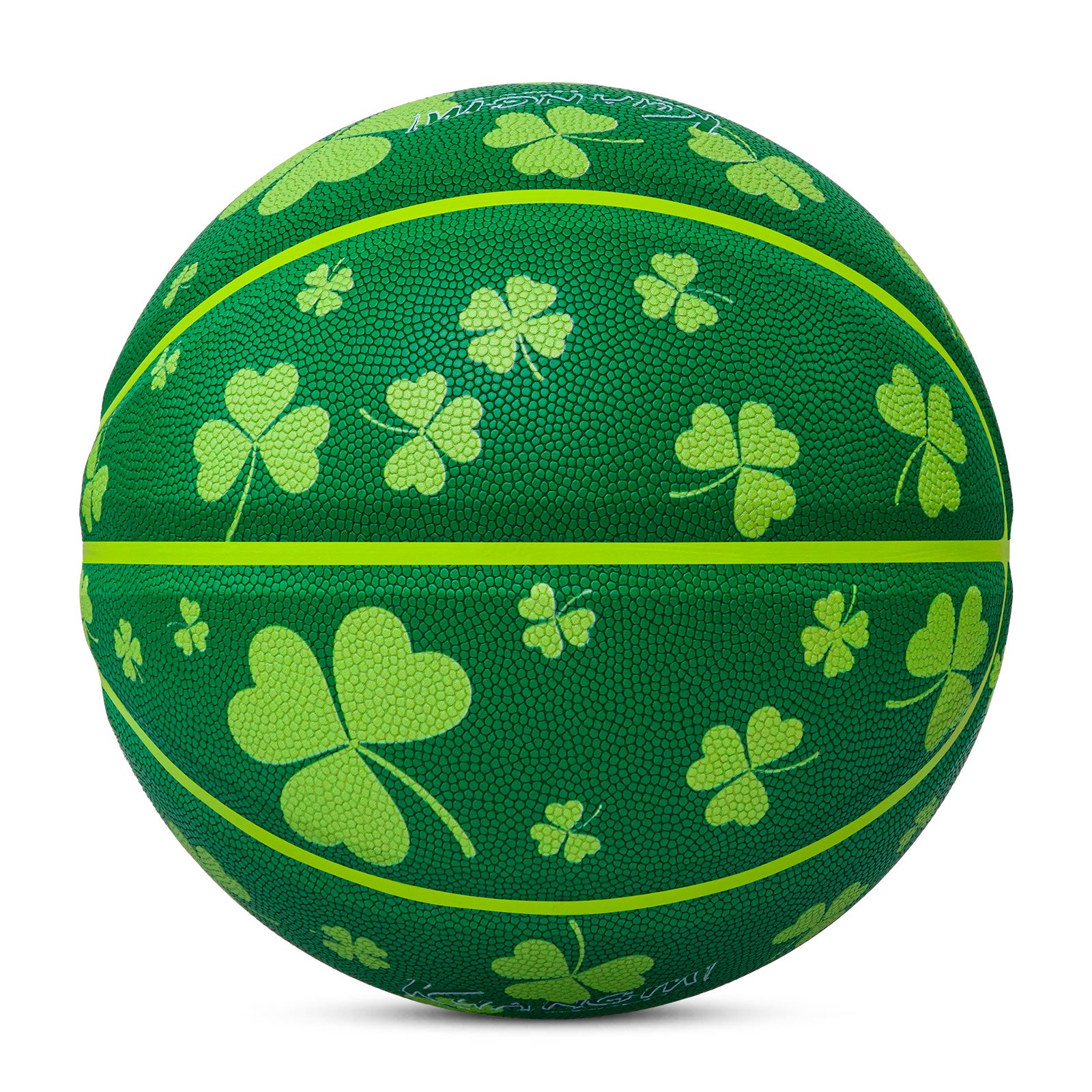 Kuangmi St Patricks Day Shamrock Basketball Gift Size 7 (29.5") for Indoor Outdoor Play