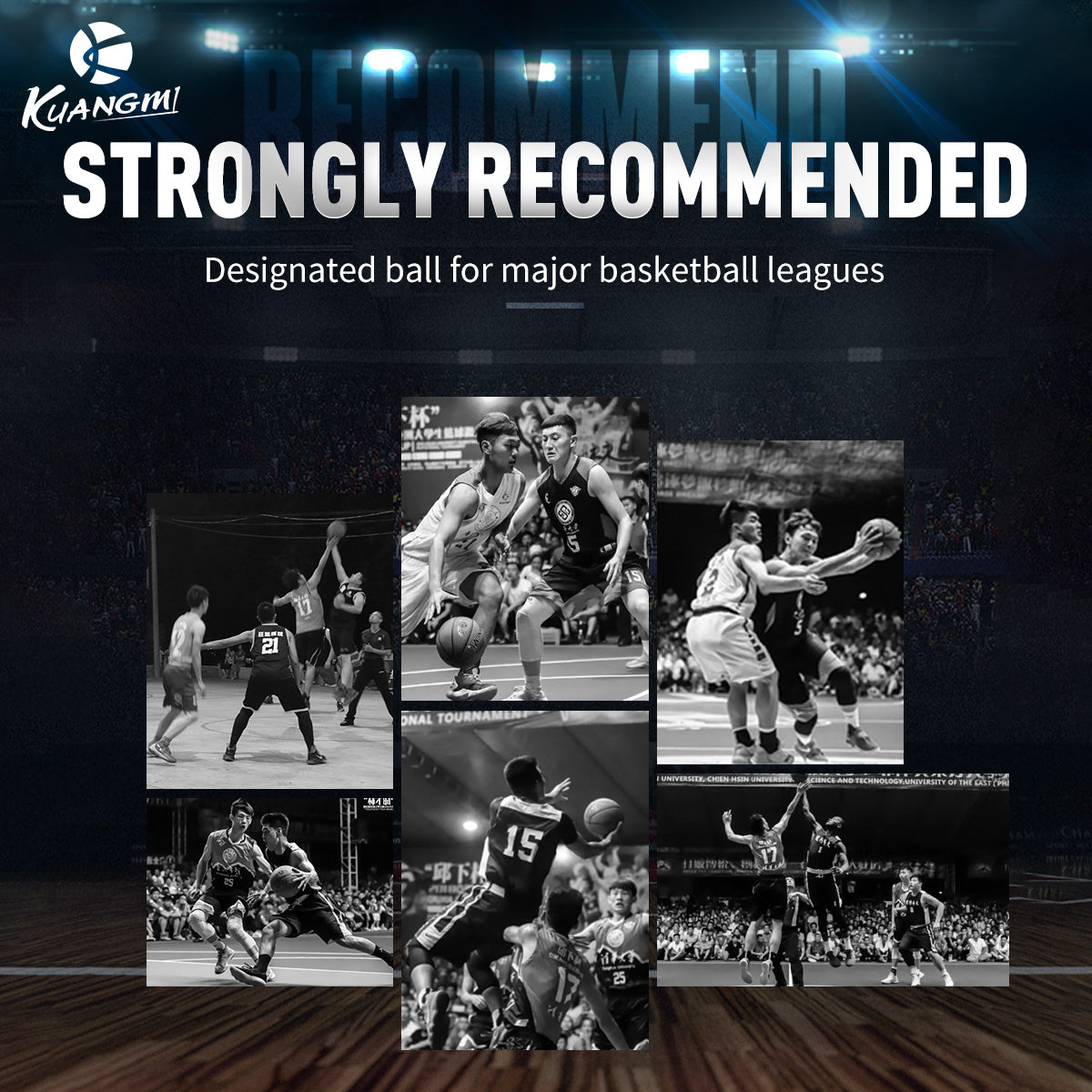 Kuangmi Battle Energy Professional Basketball - Size 7 (29.5"), Indoor Court Excellence