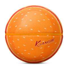 Balón de baloncesto Kuangmi Hamburger, talla 7 (29,5"), piel sintética higroscópica