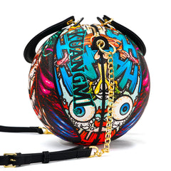 Kuangmi "Vibrant Joker Art" Size-7 Basketball Purse & Handbag, Basketball Bag