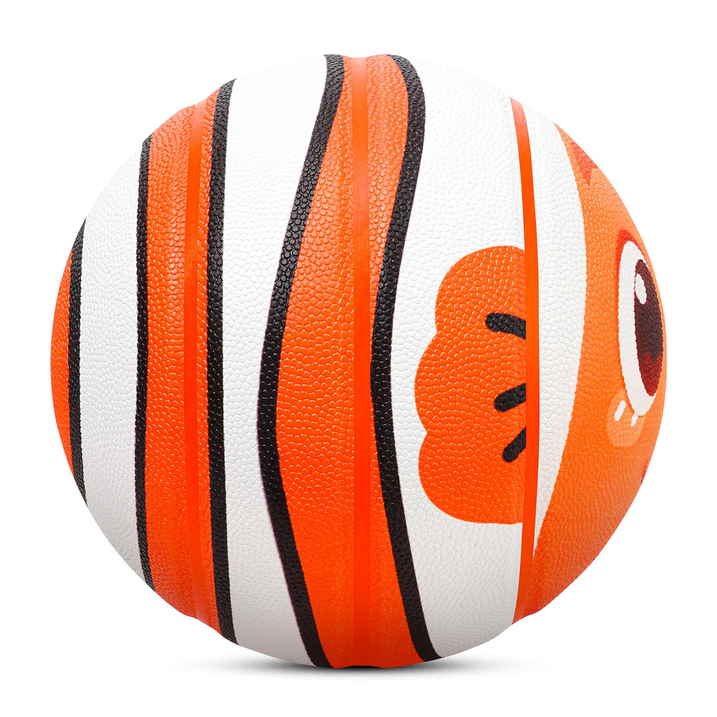 Ballon de basket-ball Kuangmi pour enfants, motif poisson-clown, taille 5 (70 cm), cuir PU hygroscopique