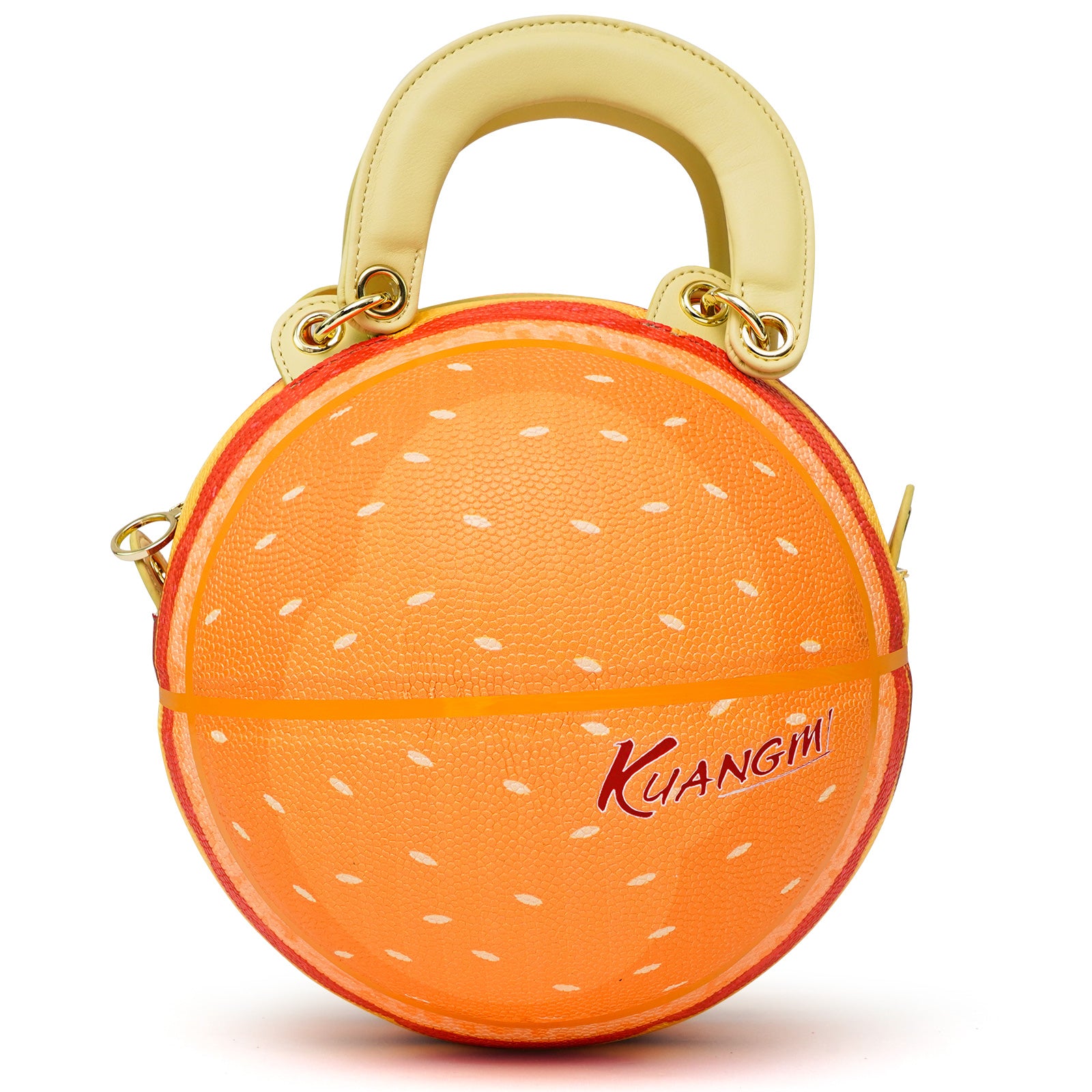 Kuangmi Cheeseburger Basketball Purse & Handbag, Basketball bag - Size 7