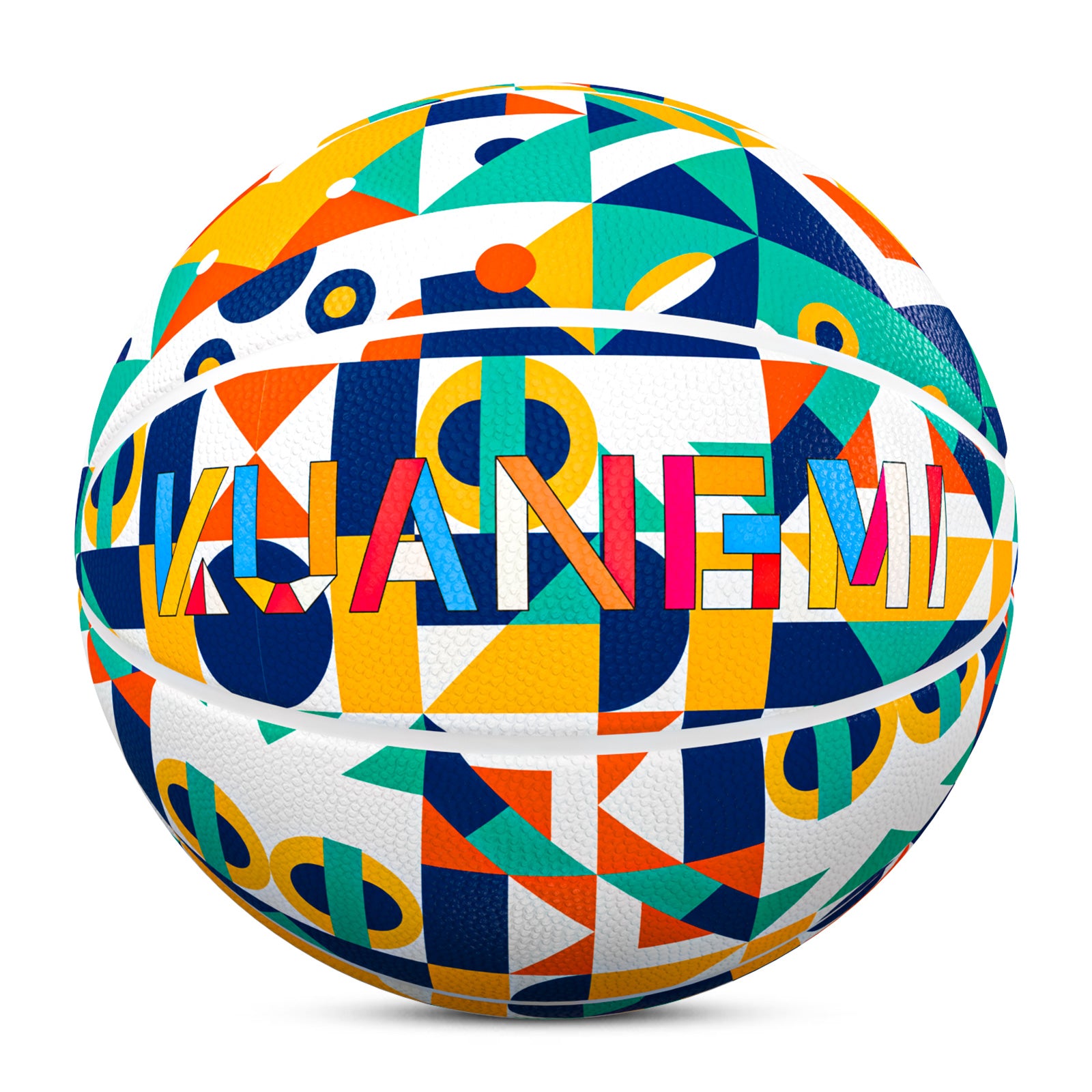 Kuangmi Geometric Pop Art Basketball Gift Size 7 6 5 4 Hygroscopic PU (Pre-Order)