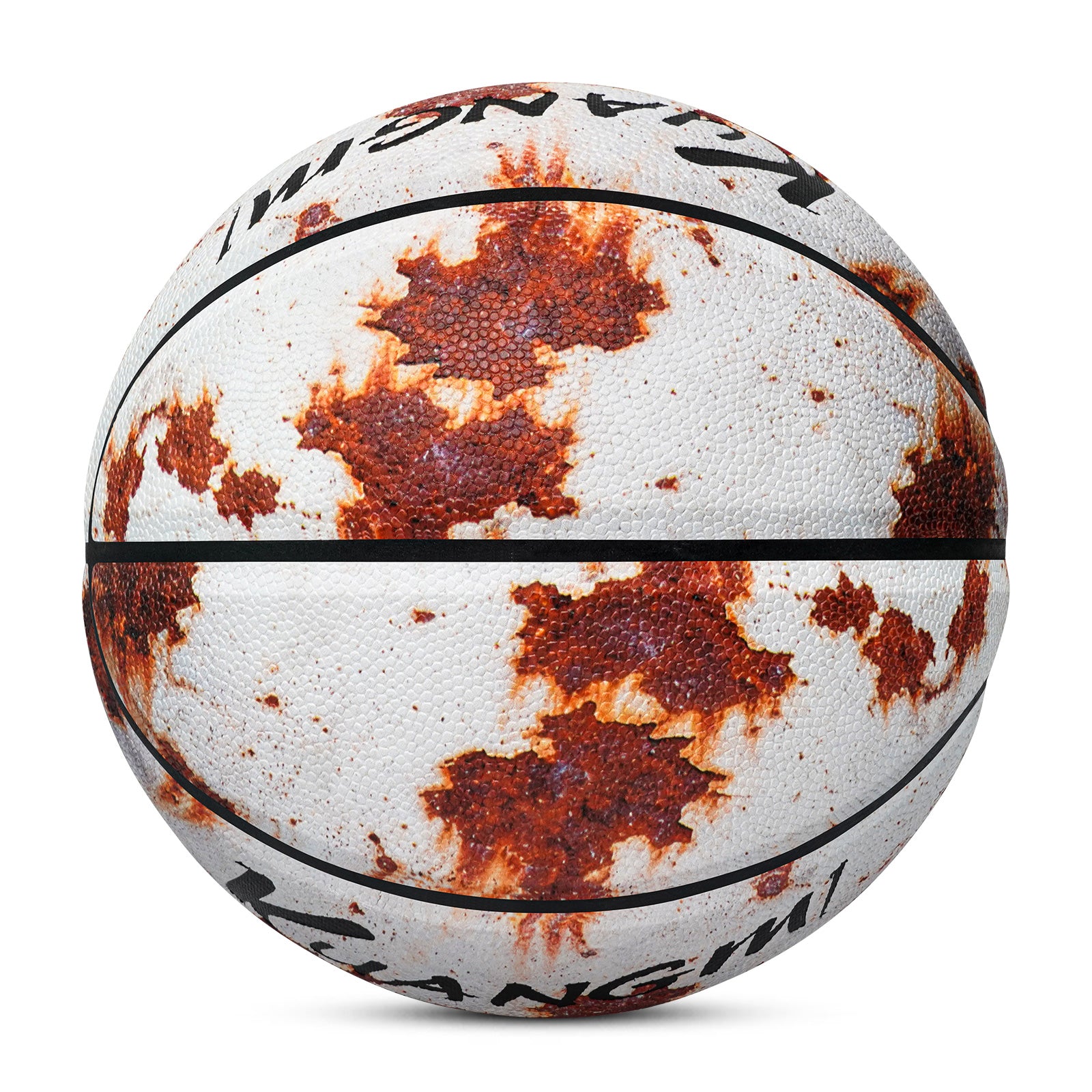 Kuangmi Rust-Pattern Basketball - Hygroscopic PU Gift Ball (Size 7:29.5")