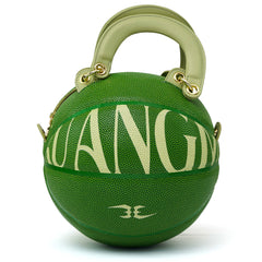 Kuangmi Minimalist Green Basketball Purse & Handbag - Size 7