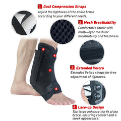 Kuangmi Lace Up Stabilizing Sports Ankle Brace S M L XL