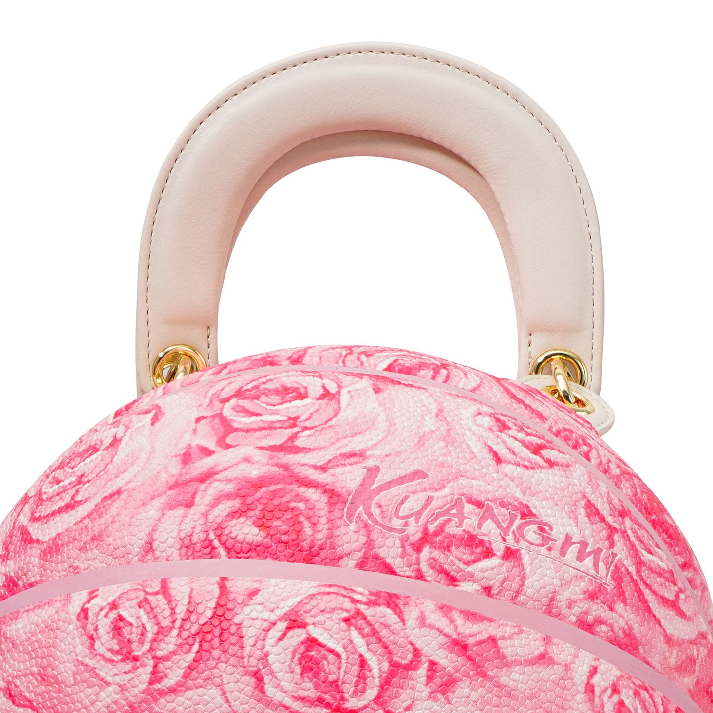 "Pink Rose Bloom" Size-6 Basketball Bag & Handbag