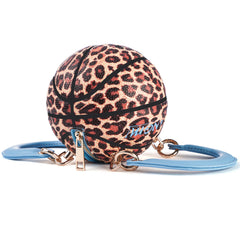 Kuangmi Mini Basketball Bag & Handbag - Leopard Print