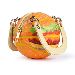 Kuangmi Mini Basketball Bag & Handbag - Hamburger Print