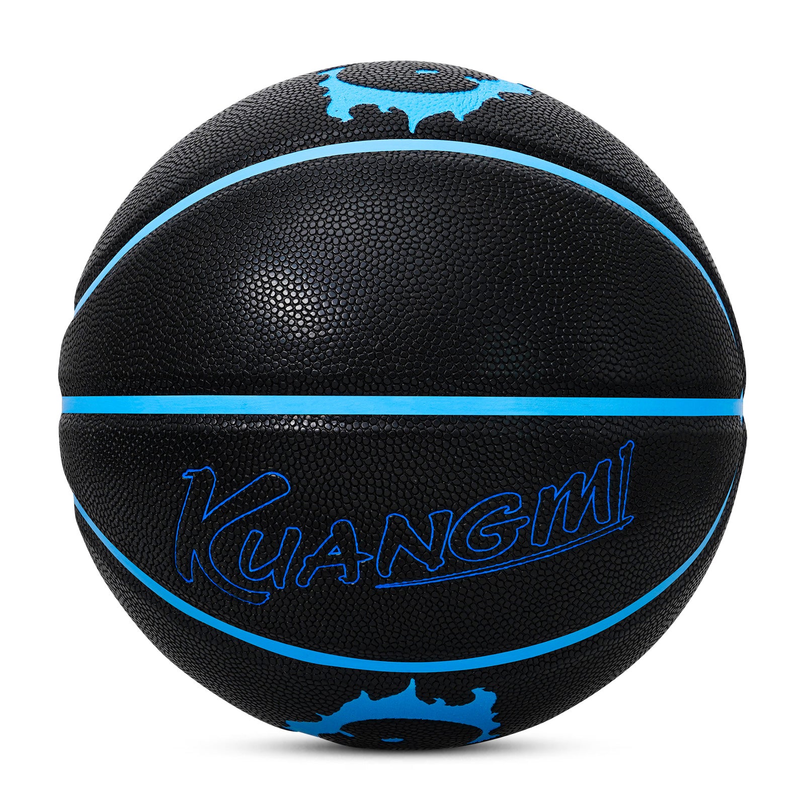 Luminous Fire Figure Basketball, Blue, Size 7 (29.5"), with Luminous Coating & Hygroscopic PU Leather